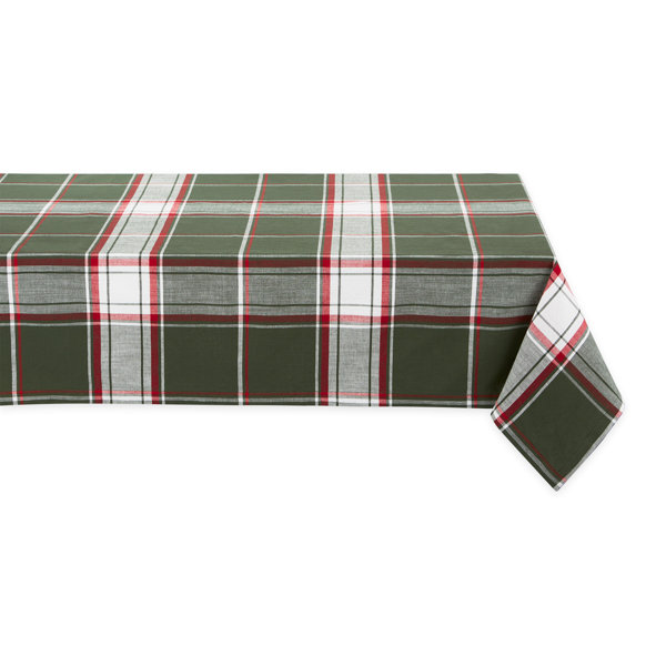 Gracie Oaks Zealand Rectangle Plaid Cotton Tablecloth Weight Wayfair